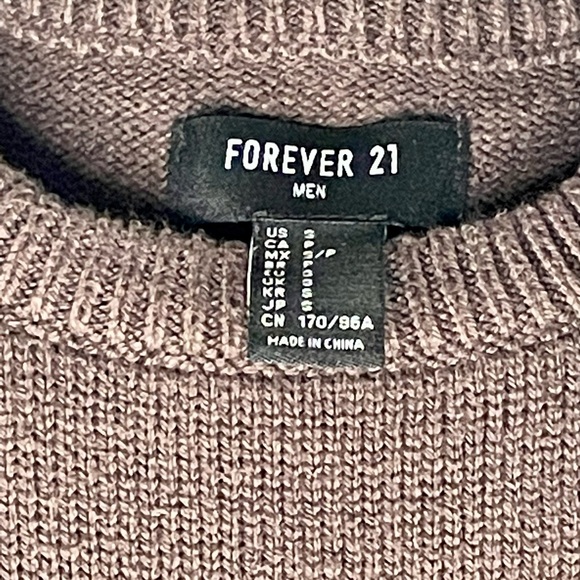 Forever 21 Men’s Olive Crewneck, US Small - Picture 2 of 3